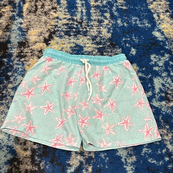 Classic Whimsy Fish Scale Starfish Swim Trunks 5 - Picture 1 of 7